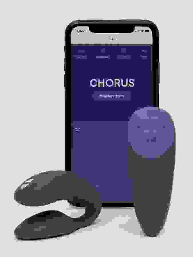 We-Vibe Chorus App and Remote Controlled Rechargeable Couple's Vibrator, Purple, hi-res
